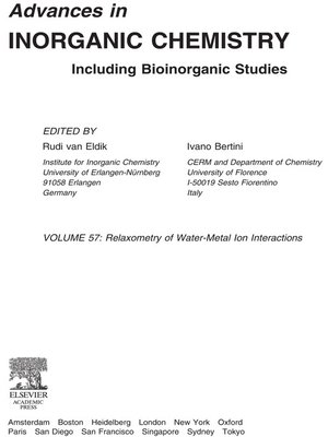 cover image of Advances in Inorganic Chemistry